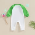 thumbnail image 3 of Bagilaanoe Newborn Baby Girl Spring Jumpsuit Letters Print Long Sleeve Bodysuit 3M 6M 12M 18M Infant Casual One Piece Romper, 3 of 7