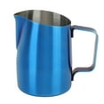 thumbnail image 1 of Taza Vaporizadora De Leche, Tazas Duraderas De Acero Inoxidable Para Espumar Leche Y Café, Para Latte Art, Titanio, Azul, 1 of 7