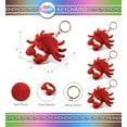 thumbnail image 3 of Puzzled Plush Keychain Stuffed Animal - Super Soft Keychain for Backpack, Handbag, Purse, Cute Stuffed Animal Keychain Plush Bag Charm, Perfect Beach Keychain for Purse and Bag - Red Crab - 4 Inches, 3 of 8