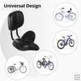thumbnail image 5 of Oversized Bike Seat with Backrest, Breathable Bicycle Saddle with Back Support, Wide Bike Padded PU Cushion Seat, Universal Saddle Replacement for Tricycle, Height Adjustable, 5 of 6