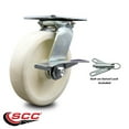 thumbnail image 2 of 8 Inch Nylon Caster with Roller Bearing and Brake/Swivel Lock Service Caster, 2 of 2
