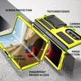 thumbnail image 7 of SaniMore for Samsung Galaxy Z Fold 4 7.6" 2022 Tri-layer Case Wireless Charging Tempered Glass Screen Protector Hidden Bracket Drop Resistant Heavy Duty Protective Case for Galaxy Z Fold 4, 
 Yellow, 7 of 7