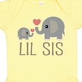 thumbnail image 4 of Inktastic Little Sister Elephant Girls Baby Bodysuit, 4 of 5