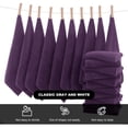 thumbnail image 2 of Microfiber Facial Cloths Fast Drying Washcloth 12 Pack - Premium Soft Makeup Remover Cloths - Grey, 2 of 4