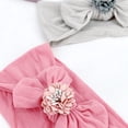 thumbnail image 4 of LNMQLPDBS Baby Bows Headband with Flower Newborn Elastic Floral Hair Bow Toddler Hair Accessories Infant Soft Stretchy Hairbands Turban, 4 of 6
