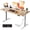Maple, variant on HLDIRECT 40" Electric Standing Desk with Outlets, Sit Stand Up Desk, Adjustable Height Home Office Desk with 2 Preset Heights for Work Study, Maple