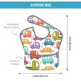 thumbnail image 4 of Kdxio Doodle Cars Bibs For Babies, Baby Bibs for Eating, Toddler Bibs, Waterproof Bibs, Feeding Bibs, for Toddlers, Boys, Girls, 4 of 8