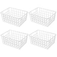 thumbnail image 1 of Canastas verticales de almacenamiento para congelador de 11 pulgadas cubos de alambre blanco juego de 4 unidades para congelador despensa organización, 1 of 7