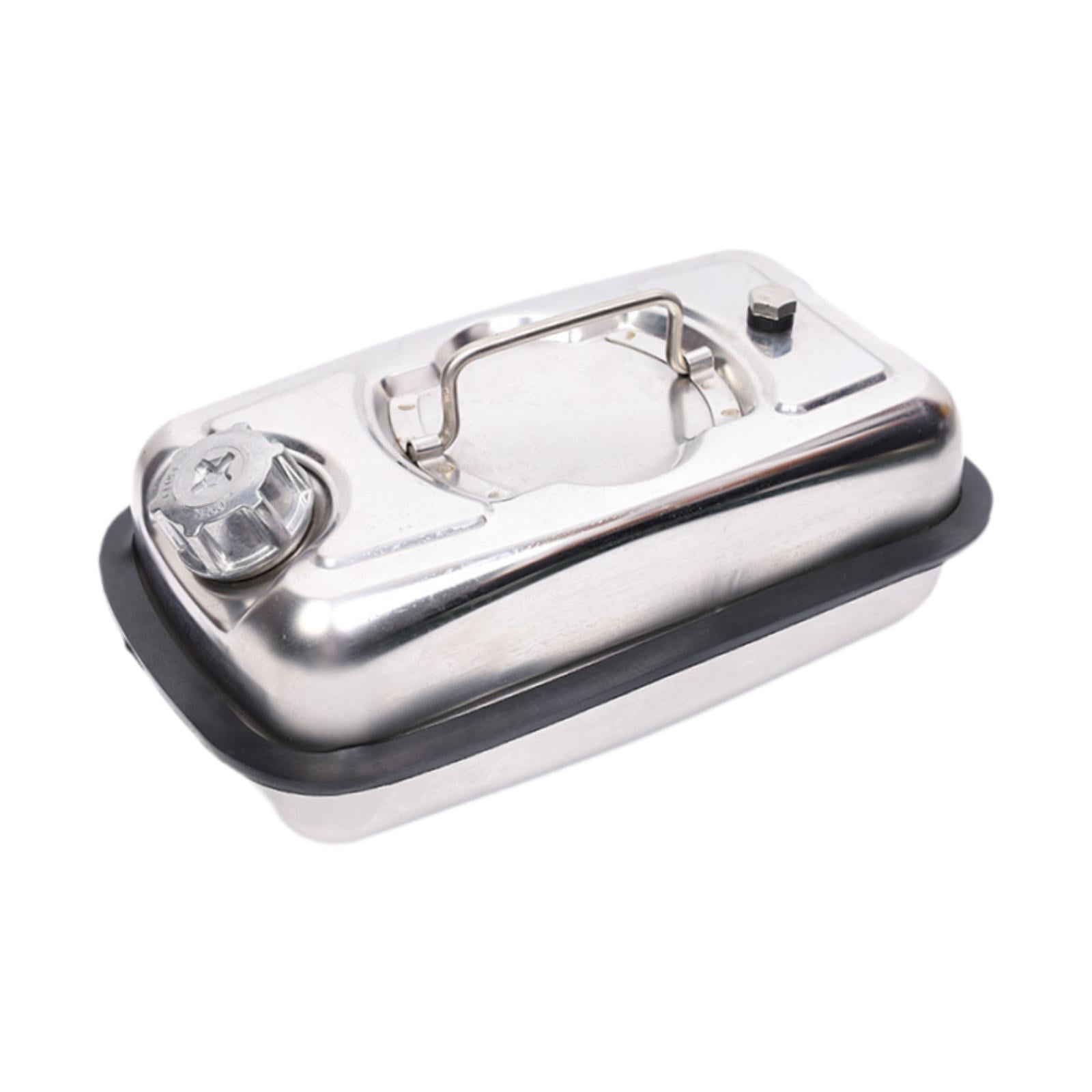 Wzmzjy Motorcycle Seat Fuel Can Tank Multipurpose Liquid Storage Canister for Emergency 3L Stainless Steel