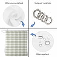 thumbnail image 5 of Boho Sage Green Stripe Waterproof Fabric Shower Curtain,Abstract Geometric White Minimalist Waterproof Fabric Shower Curtain for Bathroom Bathtubs Shower Curtains with 12 Hooks Standard 60x72, 5 of 8