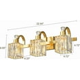 thumbnail image 2 of Bathroom Vanity Light Fixtures Modern Crystal Vanity Light Fixtures Over Mirror, 3 Light Modern Crystal Wall Lighting with Square Shade, 2 of 7
