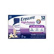 Ensure High Protein Nutrition Shake, Vanilla, 8 fl oz, 12 Count