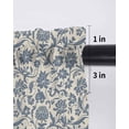 thumbnail image 6 of Light Blue Floral Tier Curtains 36 Inch Length,Sheer Curtains for Bedroom Living Room Window Rustic Vintage Flowers Botanical Spring Small Half Window Kitchen Curtains & Drapes 27.5"x36" 2 Panels, 6 of 6