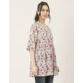 thumbnail image 3 of Moomaya 3/4 Sleeves Rayon Fit & Flare Top - Regular Fit Spring Fashion, 3 of 9