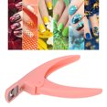 thumbnail image 2 of Yajisi Professional Nail Art Clipper Manicure Nail Tip Cutter Robust Simple Operating Fake False Nail Trimmer for Acrylic Extension DIY Pink U-Shaped French Style Scissors Grooming Tool (5.51 inches), 2 of 9