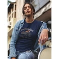 thumbnail image 2 of Vintage Motorcycle Poster Shaped T-Shirt Women -Image by Shutterstock, Female XX-Large, 2 of 4