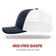 thumbnail image 3 of Gorra de béisbol Richardson 112 Trucker Snapback Split Navy/White, 3 of 7