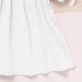 thumbnail image 5 of ZEHJUHAN Baby Girl Smocked Dress Ribbon Accent on Sleeves A-Line Casual Summer Beach Wear White，3-6M, 5 of 6