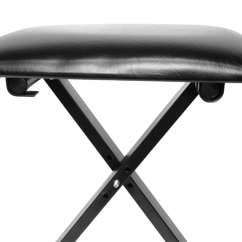 PrimeCables Adjustable Padded Piano Keyboard Bench Seat W/ Rubber Feet