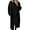 Black, variant on Women's Winter Double Breasted Casual Coat Long Sleeve Notch Lapel Long Trench Coat