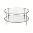 thumbnail image 3 of Evelyn&Zoe Sivil 36" Wide Round Coffee Table with Glass Top, Nickel, 3 of 11