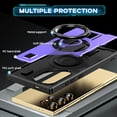 thumbnail image 6 of for Samsung Galaxy S23 Ultra Case, Dual Layers Shockproof Kickstand Cell Phone Cover Protective with Rugged Ring Holder, Carbon Fiber Military Heavy Duty Case for Samsung Galaxy S23 Ultra, Purple, 6 of 8
