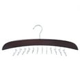 thumbnail image 6 of Wooden Tie Hanger Rack 24 Hooks Rotating Belt Holder Closet Ties Storage Organizer Dark Red, 6 of 8