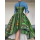 thumbnail image 3 of Vestido elegante para mujer, con estampado abstracto, retazos, cuello vuelto, camisa de talle medio, vestido de fiesta de noche, vestido largo para mujer, 3 of 4