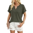 thumbnail image 5 of Wiholl Womens Blouses Summer Tops Rolled Sleeve Shirts Short Sleeve Tee Dressy Casual Summer Vacation Fashion Clothing 2026, 5 of 9