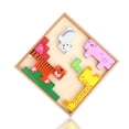 thumbnail image 2 of Bloques de construcción de animales de madera Color brillante Juguete Forma de vacaciones Juguetes a juego Juguetes preescolares para niños Suministros educativos Inevent FN001830-00B, 2 of 7