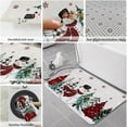 thumbnail image 6 of Merry Christma Kitchen Mat Rug 1 PCS Snowman Buffalo Xmas Tree Beige Runner Rug Anti-Fatigue Comfort Memory Foam Standing Mat Non-Slip Floor Door Mat for Bathroom Bedroom 16x47in, 6 of 6
