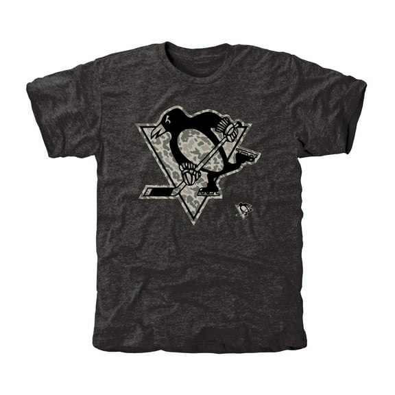 Men's Pittsburgh Penguins Black Rink Warrior Tri-Blend T-Shirt