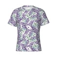 thumbnail image 4 of Qekee Lavender Flowers Classic Fit T-Shirt Men's Shirt Men's Tight Short Sleeves for Exercise, Running, Mountaineering - Lavender Flowers, 4 of 9