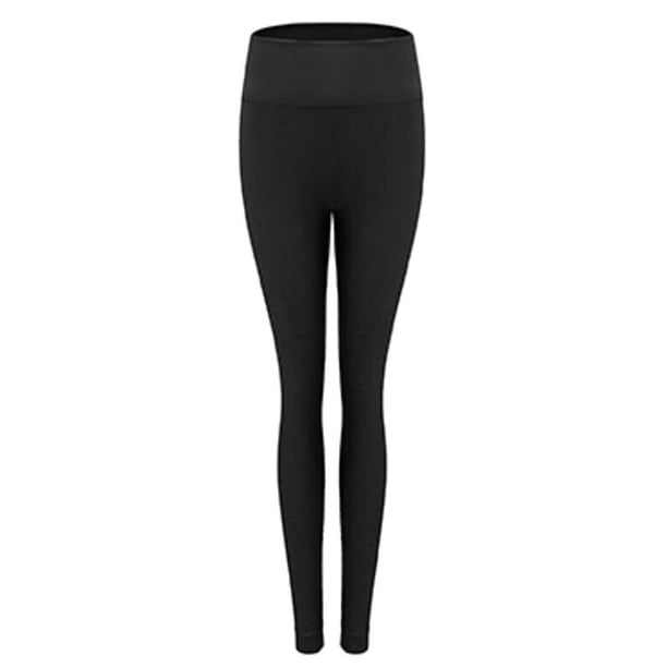 Yoga Pants Wide-Leg High-Waist Trousers Woman Elastic Long Pants, Black, L  