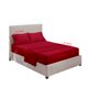 thumbnail image 2 of Juego de ropa de cama para el hogar, sábana, funda de colchón, funda de almohada, juego de ropa de cama de poliéster de color sólido, rojo vino, gemelo, 3 unids / set Eigraketly HA6267-02B, 2 of 7