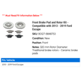 thumbnail image 2 of Front Brake Pad and Rotor Kit - Compatible with 2013 - 2019 Ford Escape 2014 2015 2016 2017 2018, 2 of 2