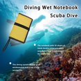thumbnail image 2 of Greeniant Cuaderno húmedo de buceo, libro de buceo bajo el agua con cordón, suministro de esnórquel, suministros de accesorio de escritura subacuática Deportes acuáticos Amarillo Greeniant  OD030355-01, 2 of 6