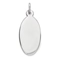 thumbnail image 1 of Sterling Silver Engraveable Oval Polished Front/Satin Back Disc Charm Pendant, 1 of 1