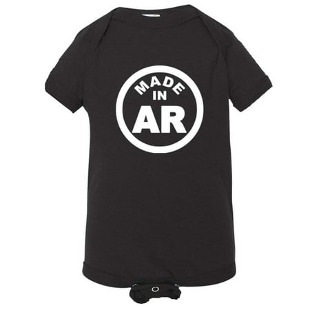 

PleaseMeTees™ Baby From Born Made In Arkansas AK Logo Label Tag HQ Jumper