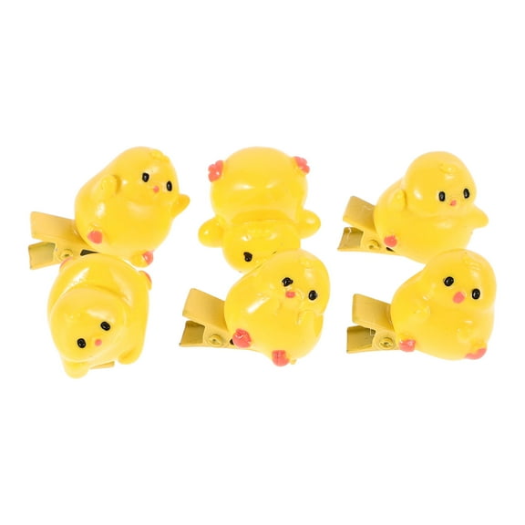 LOLIPPYY 6Pcs Mini Yellow Hair Clips for Women Fashionable Side Hair Accessories Parties