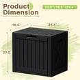 thumbnail image 6 of Homall 40 Gallon Resin Outdoor Storage Box with Lockable Lid Waterproof Resin Deck Box for Patio, 6 of 7