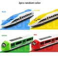 thumbnail image 1 of Set of 2 Mini Pull-Back Inertia Train Toys for Kids Mobile Diecast Vehicles Cartoon Racing Cars Ideal Boys' Gift 2pcs Random Color, 1 of 6