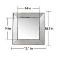 thumbnail image 2 of Llinc Store 18" x 18" Antique Silver Square Wall Mirror Decor, Distressed Wall Decor Mirror, Traditional Style Framed Wall for Living Room, Entryway, Office, Bedroom, Hallway, 2 of 10