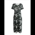 thumbnail image 4 of Vestido Camisero Informal de Verano para Mujer, Holgado, de Corta, Estilo Camuflaje, con Bolsillo Gris S, 4 of 8