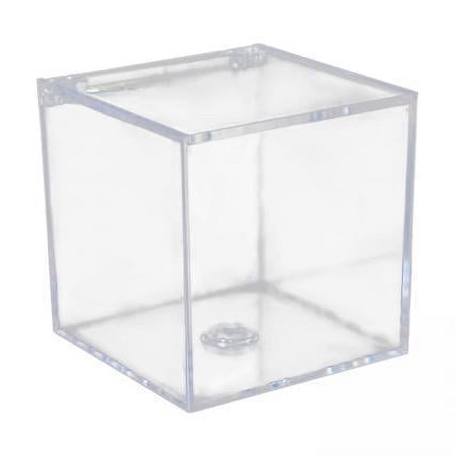 6x Cubo Cuadrado de Acrílico Transparente, Caja de Almacenamiento Transparente, Caja de Joyería de Contenedores Cuadrados para Centro de Mesa Boda 6 piezas