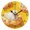 Black, variant on Duckies on Swimming Circles Round Wall Clock Silent Analog Battery Operated Gold Pointer Home Decor 9.84" Diameter