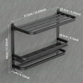 thumbnail image 2 of 22.8Inch Towel Rack for Bathroom and Lavatory Towel Hanger with Wall Mount Towel Bars 304 Stainless Steel No Drill (Collapsible Black Towel Rack with Bathroom Organize Shower Shelves), 2 of 5