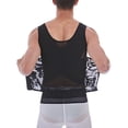 thumbnail image 5 of POP CLOSETS Men Body Shaper Slimming Vest Tummy Control Waist Trainer Tank Top Compression Shirt, 5 of 7