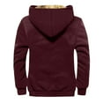 thumbnail image 3 of LISTHA Jackets For Men Hoodie Big And Tall Winter Sherpa Lined Jacket Mens Heavyweight Fleece Warm Trucker Hoodies Coat Red 3XL, 3 of 3