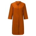 thumbnail image 2 of Hauts d'Été pour Femmes, Cardigans d'Entraînement Grande Taille Décontractés en Coton Lin Taille Fine Manches Fines Marron, 2 of 5